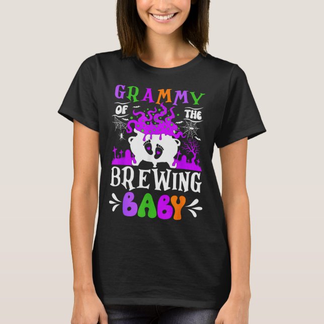 T-shirt Grammy Of The Brewing Baby Grandma To Be Halloween (Devant)