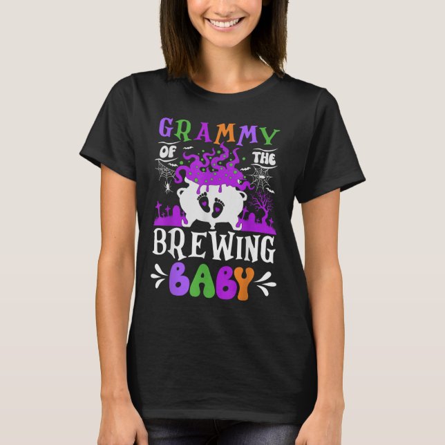 T-shirt Grammy Of The Brewing Baby Grandma To Be Halloween (Devant)