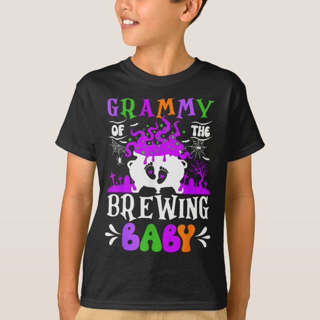 T-shirt Grammy Of The Brewing Baby Grandma To Be Halloween (Devant)