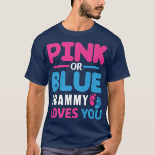 T-shirt Grammy rose ou bleu vous aime Bébé Genre Révéler P
