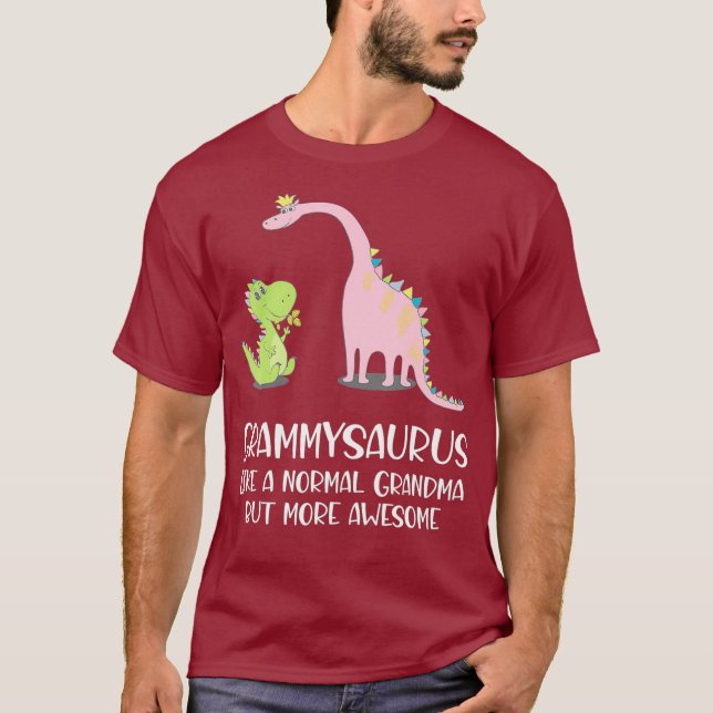 T-shirt Grammysaurus comme une grand-mère normale mais plu (Devant)