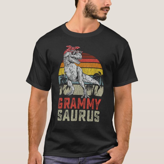 T-shirt Grammysaurus Rex Dinosaur Grammy Saurus Famille (Devant)