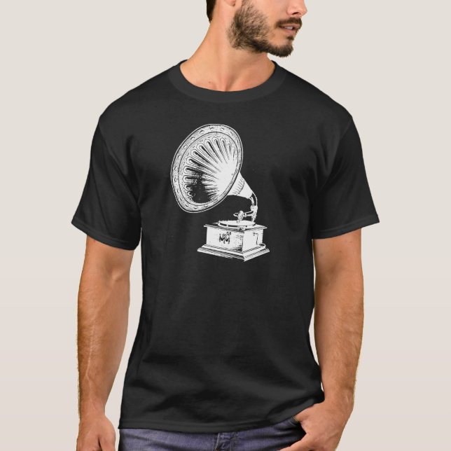 T-shirt Gramophone vintage (Devant)