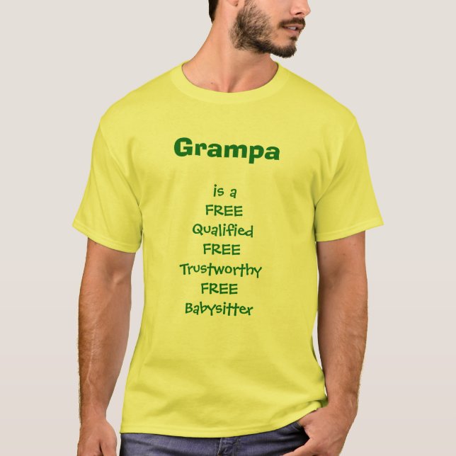 T-shirt Grampa est libre - chemise (Devant)