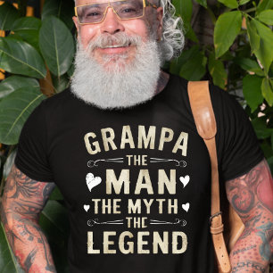 T-shirt GRAMPA L'Homme Le Mythe La Légende Fête des Père