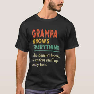 T-shirt Grampa sait tout Femmes Fête des pères Vintag