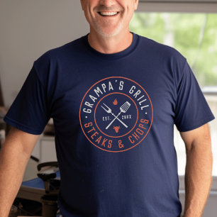 T-shirt Grampa's Grill Personnalisé Année Créée