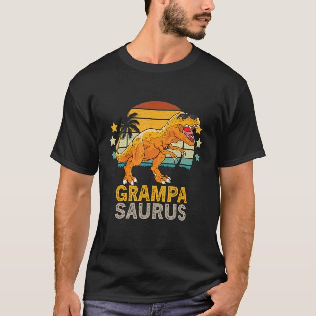 T-shirt Grampasaurus Rex Dinosaur Grampa Saurus (Devant)