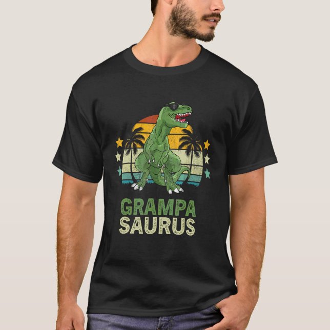 T-shirt Grampasaurus Rex Dinosaure Grampa Saurus 1 (Devant)