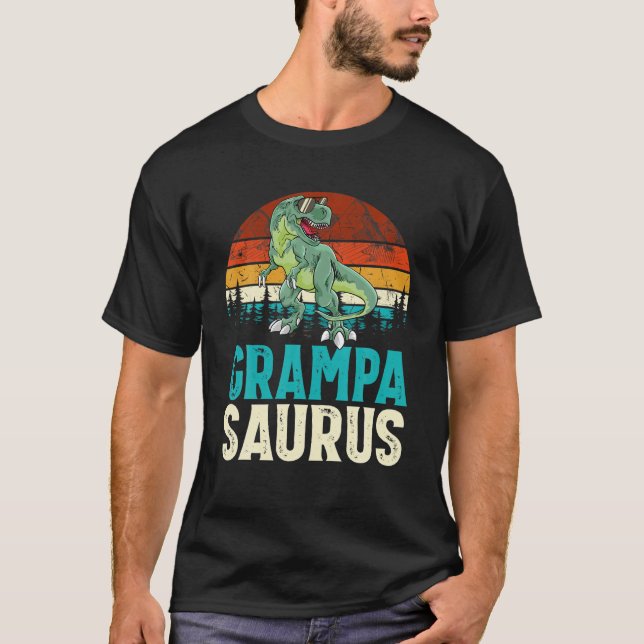 T-shirt Grampasaurus T Rex Dinosaur Grampa Saurus Famille  (Devant)