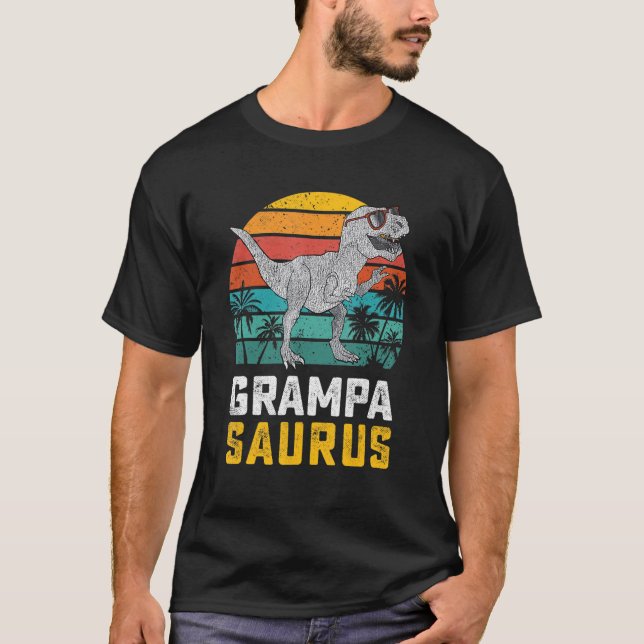 T-shirt Grampasaurus T Rex Dinosaur Grampa Saurus Famille  (Devant)