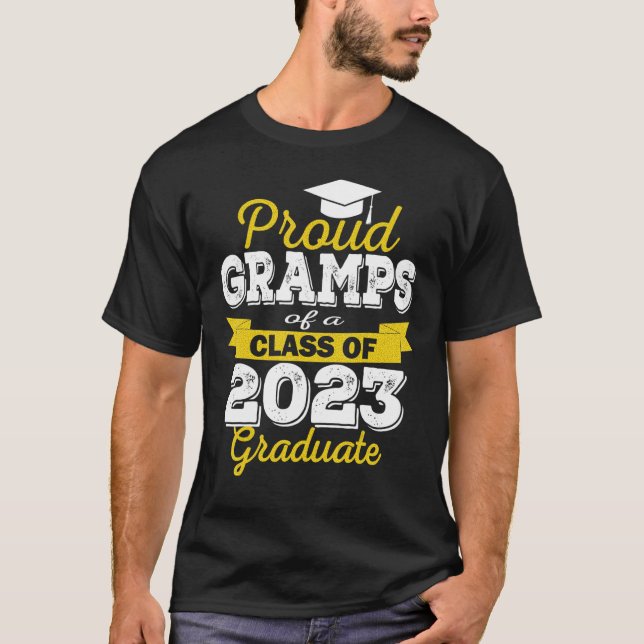 T-shirt Grampes Super Fières De 2023 Diplômé Famille Aweso (Devant)