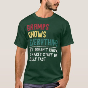 T-shirt Gramps Know Everything Fête des pères pour drôles