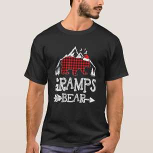 T-shirt Gramps Ours Pyjama de Noël Rouge Plaid Buffalo Fa