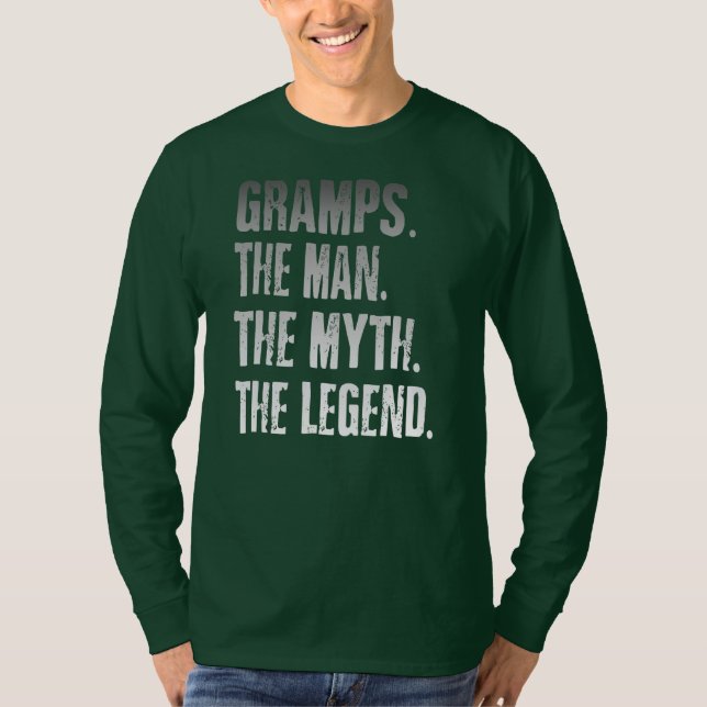 T-shirt Gramps The Man The Myth The Legend Father's Day  (Devant)