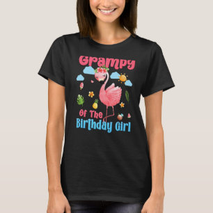 T-shirt Grampy De Filles D'Anniversaire Flamant rose Tropi