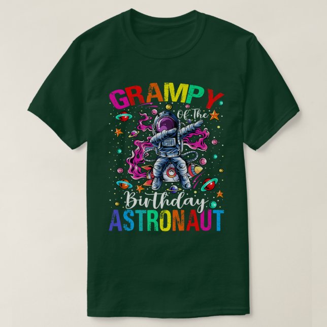 T-shirt Grampy De L'Astronaut Anniversaire Boy Space Thème (Design devant)