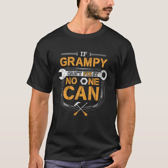 T-shirt Grampy Funny Handyman Réparez It Fête des pères Ca (Devant)