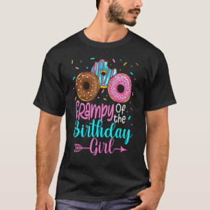 T-shirt Grampy Of Anniversaire Fille Donut Fête Famille Ma