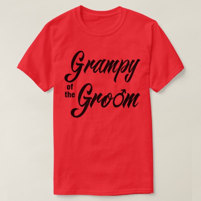 T-shirt Grampy Of Groom Wedding Party Correspondant Partie (Design devant)