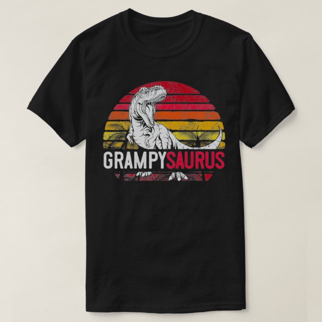 T-shirt Grampy Saurus Father's Day T Re Dinosaur Grandpa G (Design devant)