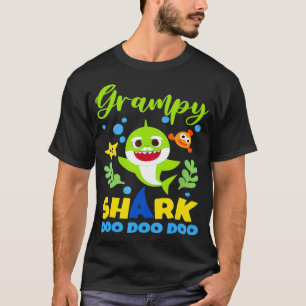 T-shirt Grampy Shark Gift Cute Baby Shark Family Matching 