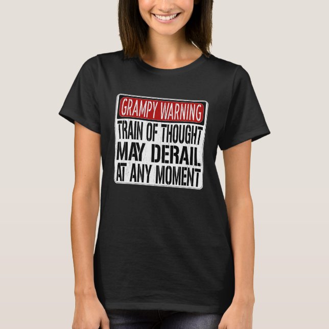 T-shirt Grampy Warning Sign  Grandpa Memory Joke (Devant)