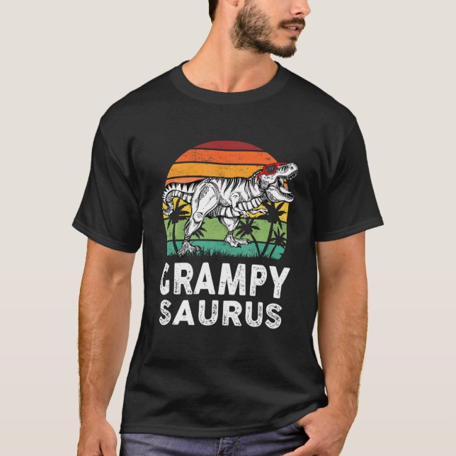 T-shirt Grampysaurus Drôle T Rex Dinosaur Grampy Saurus Fa (Devant)