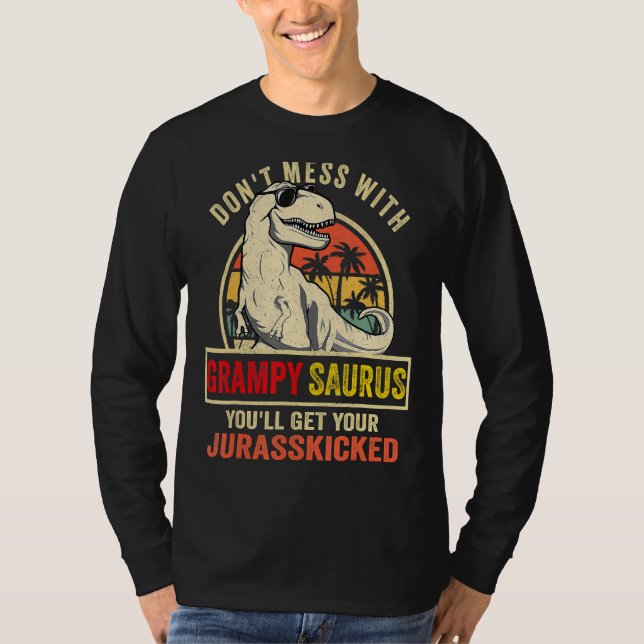 T-shirt Grampysaurus Rex Dinosaur Grampy Saurus Famille Ma (Devant)