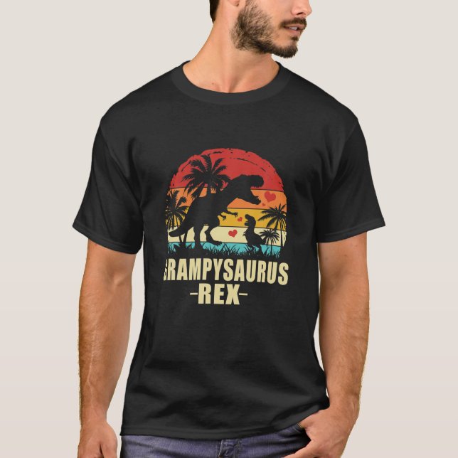 T-shirt Grampysaurus T Rex Dinosaur Grampy Saurus Family M (Devant)