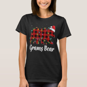 T-shirt Grams Bear Buffalo Red Plaid Famille Correspondant
