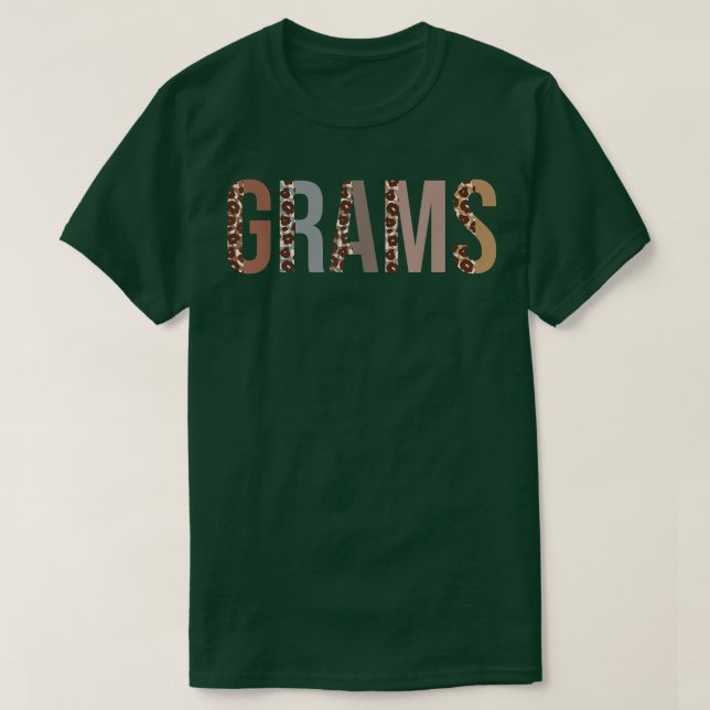 T-shirt Grams Empreinte de léopard Maman mignonne Fête des (Design devant)