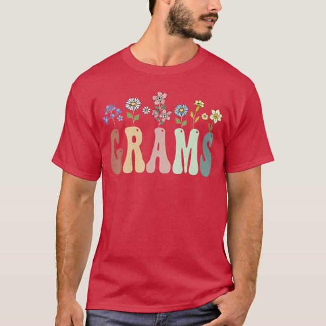 T-shirt Grams Gifts Women Wildflower Floral Design Grams f (Devant)