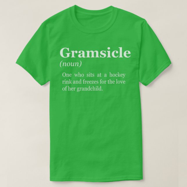 T-shirt Gramsicle Drôle Hockey Grandma Sicle (Design devant)