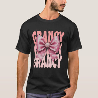 T-shirt Grancy Coquette Bow rose mignonne Grand-mère Fête 