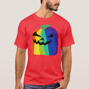 T-shirt Grand Abstrait Rainbow Halloween Horror Citrouille