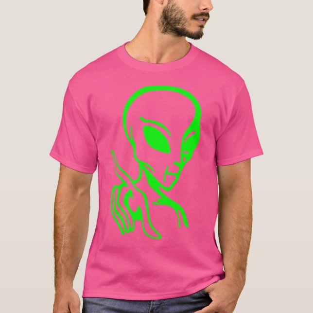 T-shirt Grand Alien vert (Devant)
