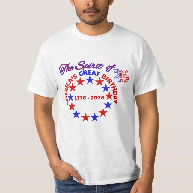 T-SHIRT GRAND ANNIVERSAIRE AMÉRICAIN (Devant)