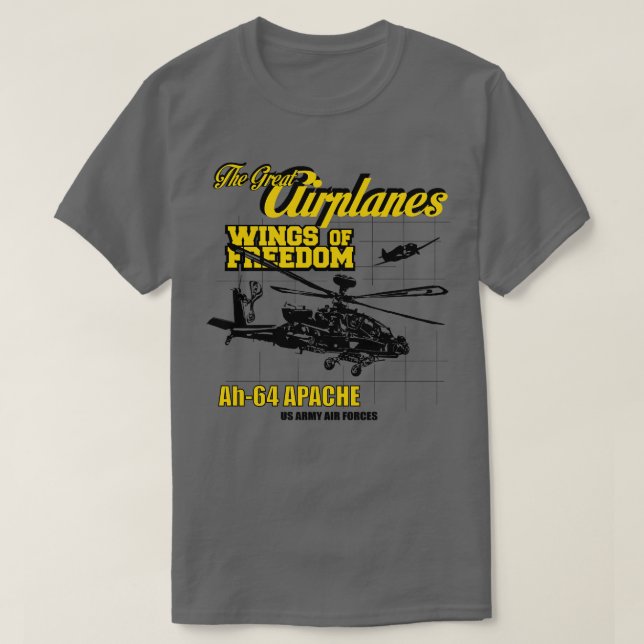 T-shirt Grand avion AH64 APACHE (Design devant)