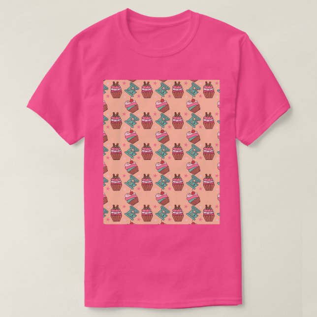 T-shirt grand bake britannique de motif cupcake Graphic (Design devant)