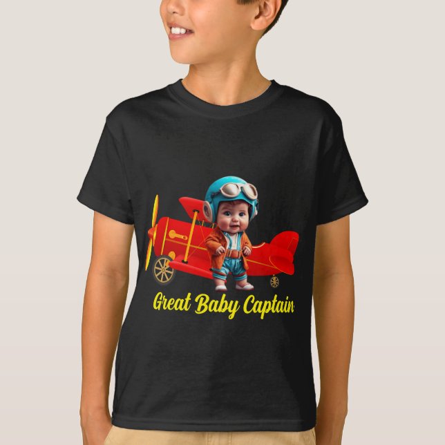 T-shirt Grand bébé capitaine (Devant)