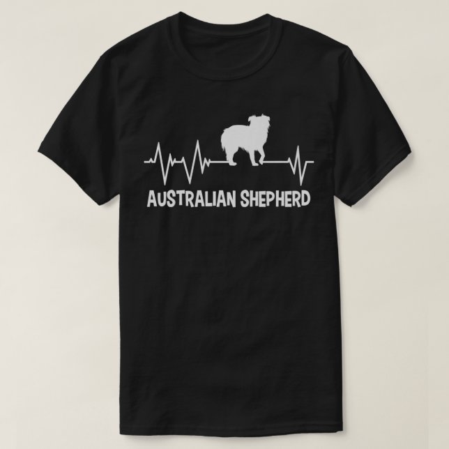 T-shirt Grand Berger Australien Heartbeat Design Aussie (Design devant)