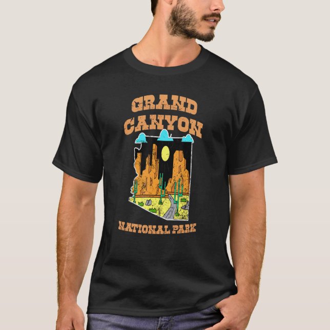 T-shirt Grand Canyon Arizona Us National Park Travel Hikin (Devant)