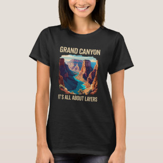 T-shirt Grand Canyon National Park drôle, géologie et roch