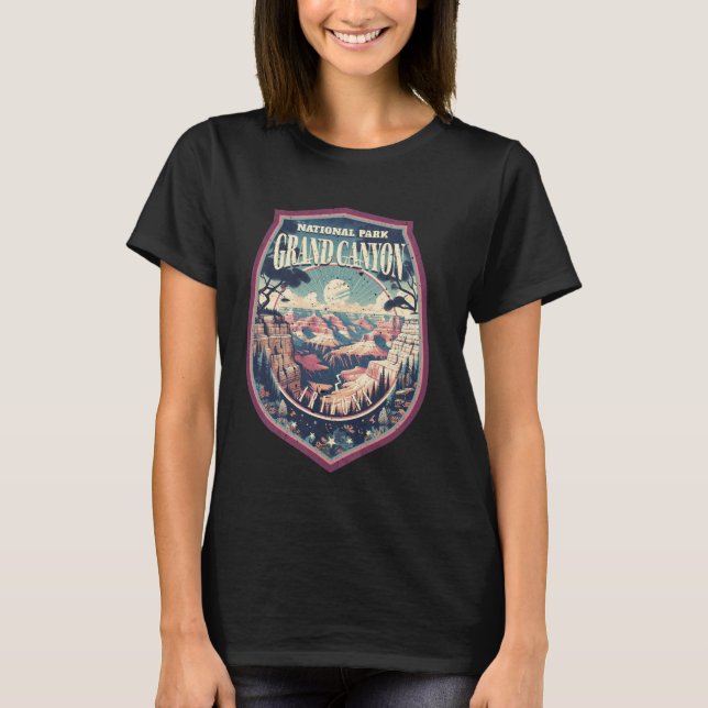 T-shirt Grand Canyon National Park Poster Badge (Devant)