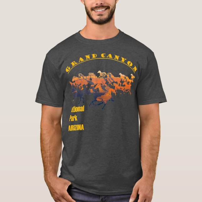 T-shirt Grand Canyon National Park South Rim avec cheval (Devant)