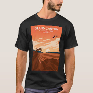 T-shirt Grand Canyon Vintage Minimal Retro National Park T