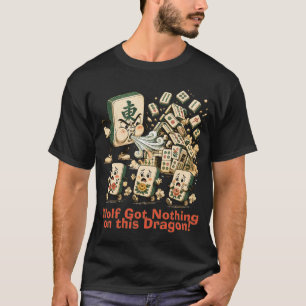 T-shirt Grand Carreau de Mahjong du Méchant Dragon