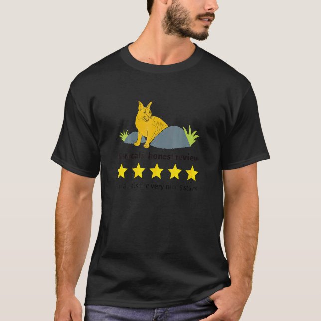 T-shirt Grand Chat Caracal Évaluation Honnête (Devant)