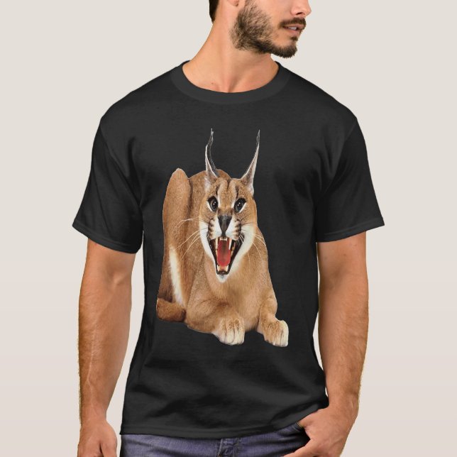 T-shirt Grand chat Floppa caracal (Devant)
